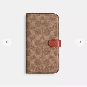 Coach tan iPhone 15 Pro Max Phone Case
